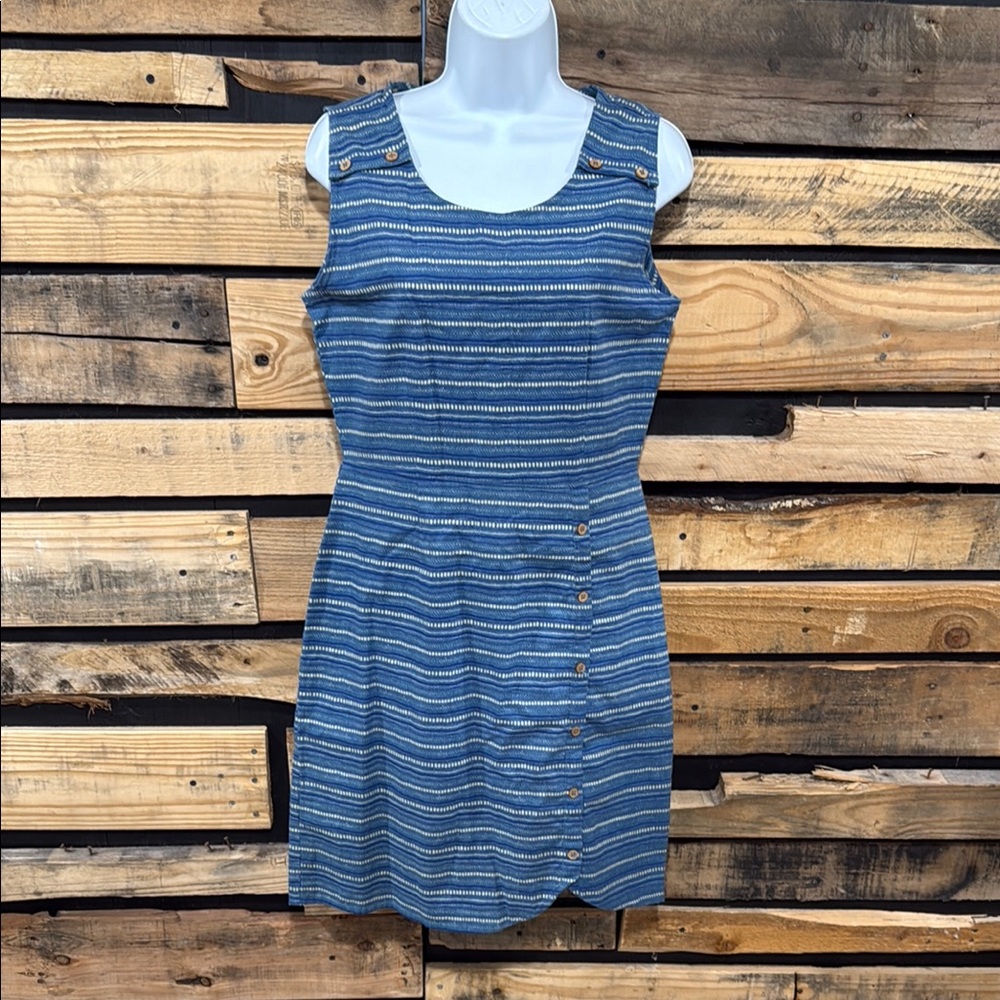 Mata‎ Traders Made In India Blue Sleeveless Mini Dress Size Small